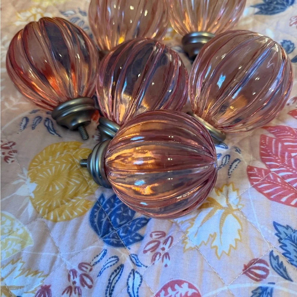 6 Pottery Barn Pink Finials